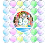 ZZXLOPEZ 30 Pezzi Gavettoni Riutilizzabili, Palloncini Acqua Riutilizzabili, Silicone Colorato Bombe D'acqua, Bombe D'acqua a Riempimento Rapido per Spiaggia, Piscina e Giardino per Bambini e Adulti