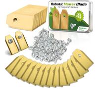 ZZXLOPEZ 45x Lame per Robot Tagliaerba, Lama di Ricambio Universale per Robot Rasaerba, Lame Robot Tagliaerba Compatibili con Yardforce - Lama Ricambio Tosaerba con Viti Adatto