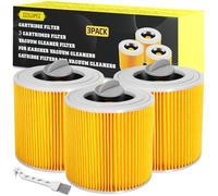 ZZXLOPEZ Filtri a Cartuccia, Set di 3 Aspirapolvere Filtro, Filtri per Aspirapolvere Kärcher [WD3, WD2, WD1, MV3, MV2, A, K, Knt, NT, SE] - Filtro di Ricambio per Aspirapolvere 6.414-552.0/64145520