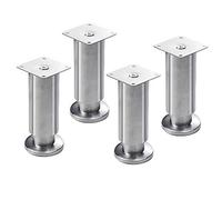 ZZXY Piedini per mobili in Metallo,Gambe per mobili Regolabili,Acciaio Inox Gabinetto Piedi, per mobili faidate armadi da Tavolo per divani, 4 pz