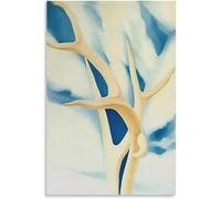ZZYGGN GMGSW Georgia O'Keeffe Poster e Stampe Georgia O'Keeffe Sella Roan Horns Wall Art Floreale Moderna Pittura Tela per Home Decor 40x65cm Senza Cornice