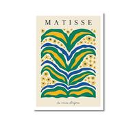 ZZYGGN GMGSW Henri Matisse Poster Blu Verde Giallo Foglia Stampe d'Arte Da Parete Moderna Pittura Su Tela Henri Matisse Stampe Per Home Decor Immagine 40x55cm Senza Cornice