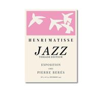 ZZYGGN GMGSW Henri Matisse uccello poster mostra JAZZ parete arte stampe moderna su tela pittura Henri Matisse stampe per la decorazione domestica immagine 40x55cm senza cornice