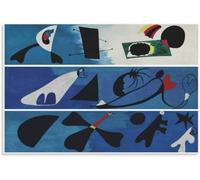 ZZYGGN GMGSW Joan Miro Poster《Il blu senza titolo》Wall Art Surrealismo Joan Miro Stampe Vintage Pittura su tela per la decorazione della parete domestica Picture 70x50cm senza cornice