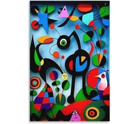 ZZYGGN GMGSW Joan Miro Poster《Il Regno di Spagna》Arte murale Surrealismo Joan Miro Stampe Vintage Pittura su tela per la decorazione della parete domestica Immagine 70x50cm senza cornice