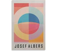 ZZYGGN GMGSW Josef Albers Poster Arte Murale Astratta Josef Albers Stampe Su Tela Pittura Geometria Josef Albers Immagine per la decorazione della parete domestica 60x80cm senza cornice