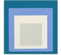ZZYGGN GMGSW Josef Albers《Quadrato sfumato》Poster Josef Albers Tela Arte della parete Josef Albers Stampe Geometria Pittura per Home Decor Picture 40x40cm senza cornice