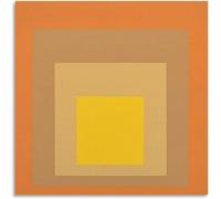 ZZYGGN GMGSW Josef Albers《Quadrato sfumato》Poster Josef Albers Tela Arte della parete Josef Albers Stampe Geometria Pittura per Home Decor Picture 40x40cm senza cornice