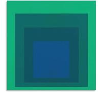 ZZYGGN GMGSW Josef Albers《Quadrato sfumato》Poster Josef Albers Tela Arte della parete Josef Albers Stampe Geometria Pittura per Home Decor Picture 40x40cm senza cornice