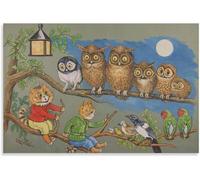 ZZYGGN GMGSW Louis Wain《Sonata al chiaro di luna》Poster e stampe Vintage Louis Wain Wall Art Louis Wain Pittura su tela per la decorazione della parete domestica 30x45cmx1 senza cornice