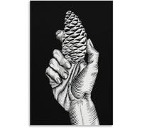 ZZYGGN GMGSW M.C. Escher Poster M.C. Escher《Mano con pigna》Arte murale M.C. Escher Stampe M.C. Escher Pittura su tela per Home Decor Quadro 40x55cm senza cornice