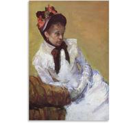 ZZYGGN GMGSW Poster retrò di Mary Cassatt《Ritratto dell'artista》Poster Mary Cassatt Arte murale su tela, stampe estetiche per decorazione d'ufficio, pittura 60x80cm Senza cornice
