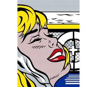 ZZYGGN GMGSW Roy Lichtenstein Tela di canapa Pittura Ragazza che piange Poster e stampe Roy Lichtenstein Wall Art Pop Immagine moderna per la decorazione della parete domestica 50x75cm senza cornice