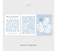 ZZYGGN GMGSW Salvia blu Henri Matisse Poster I ritagli Stampe d'arte della parete Matisse Pittura su tela Henri Matisse Stampe per la decorazione domestica Immagine 40x55cmx3 senza cornice