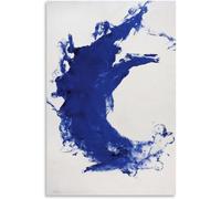 ZZYGGN GMGSW Yves Klein Stampe su tela Blu monocromatico Poster Astratto Arte Della Parete Yves Klein Pittura Quadro Moderno per Bagno Wall Decor 50x75cm Senza Cornice