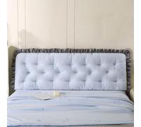 ZZYK Cojín De Apoyo para Sofá Almohada De Noche Respaldo Cabecera Extraíble Cuña Tapizada Almohada De Lectura Dormitorio Litera Almohada De Descanso,Blu,59inch/Queen