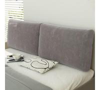 ZZYK Gray1,70inch/Cal King,Testiera Cuscino Tabellone da Parete Tinta Unita Ampio Supporto Schienale Lombare Riposo Cuscino di Lettura Cuscino con Rivestimento Rimovibile