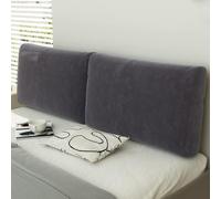 ZZYK Gray2,59inch/Queen,Testiera Cuscino Tabellone da Parete Tinta Unita Ampio Supporto Schienale Lombare Riposo Cuscino di Lettura Cuscino con Rivestimento Rimovibile