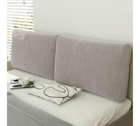 ZZYK Grigio,35.4inch/Single,Testiera Cuscino Tabellone da Parete Tinta Unita Ampio Supporto Schienale Lombare Riposo Cuscino di Lettura Cuscino con Rivestimento Rimovibile