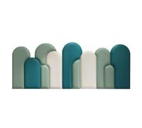 ZZYK Pannelli Murali Spugna Rivestiti Pannelli Imbottiti, Rivestimento Anti-Collisione A Parete per Bambini,Carta da Parati Imbottita di Pannelli Murali E Bastone,Verde,King/79