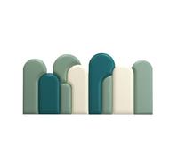 ZZYK Pannelli Murali Spugna Rivestiti Pannelli Imbottiti, Rivestimento Anti-Collisione A Parete per Bambini,Carta da Parati Imbottita di Pannelli Murali E Bastone,Verde,Full/47