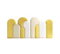 ZZYK Pannelli Murali Spugna Rivestiti Pannelli Imbottiti, Rivestimento Anti-Collisione A Parete per Bambini,Carta da Parati Imbottita di Pannelli Murali E Bastone,Giallo,Full/47