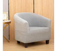 ZZYK Sedia Bracciolo Slipcovers Singolo Divano Coperture per Il Soggiorno Poltrona Morbida Slipcover Anti-Scivolo Cane Protettore di Mobili Amichevole,Light Gray