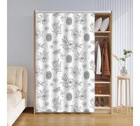 ZZYK Tende per Armadietti per Ripiani con Autoadesivo,Pannello in Lino Antipolvere della Cucina sotto Il Lavello,Pannelli per Tende Oscuranti per Finestre,E,W(110cm) x H(180cm)