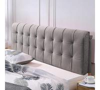 ZZYK Testiera Imbottita per Cuscino Fissato al Muro Testiere per Letto Matrimoniale Schienale Lombare Cuneo Comodino Rimovibile per Divano Letto Letto A Castello,Gray1,Straps 75"/190cm