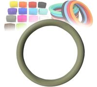 ZZYUEBING - Coprivolante in silicone antiscivolo, protezione universale ultra sottile per il volante dell’auto, beige