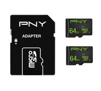PNY Twin Pack 2x 64GB High Performance Micro SDXC 100 Mb/s Class 10