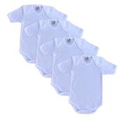 ZZZ ZZZ PETITE ABEILLE Made in Italy-4 Body per Neonato in 100% Cotone,manica lunga/manica corta/smanicato (Corta/62)