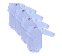 ZZZ ZZZ PETITE ABEILLE Made in Italy-4 Body per Neonato in 100% Cotone,manica lunga/manica corta/smanicato (Lunga/68)