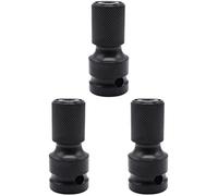ZzzaNa 3pcs Chuck Drive Socket Driver to/Hex Drill Chiavi e Convertitore Rilascio Ratchet Adattatore Rapido Impatto for Chiavi (Color : Blackx2pcs, Size : M)