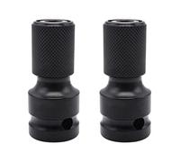 ZzzaNa 3pcs Chuck Drive Socket Driver to/Hex Drill Chiavi e Convertitore Rilascio Ratchet Adattatore Rapido Impatto for Chiavi (Color : Blackx2pcs, Size : Mediumx2pcs)