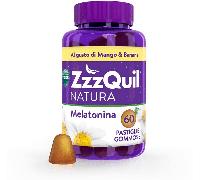 ZzzQuil Natura Zzz Quil Sonno 60 Compresse Pastiglie Gommose Gust Mango e Banana