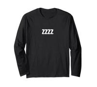 Zzzz Funny Sleepyhead Bold Statement Distressed Uomini Donne Maglia a Manica